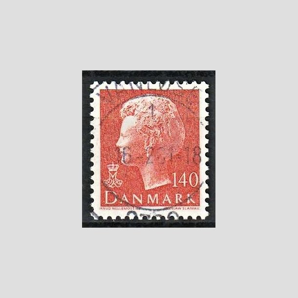 FRIMRKER DANMARK | 1980 - AFA 698 - Dronning Margrethe - 140 re orange - Lux Stemplet Vanlse