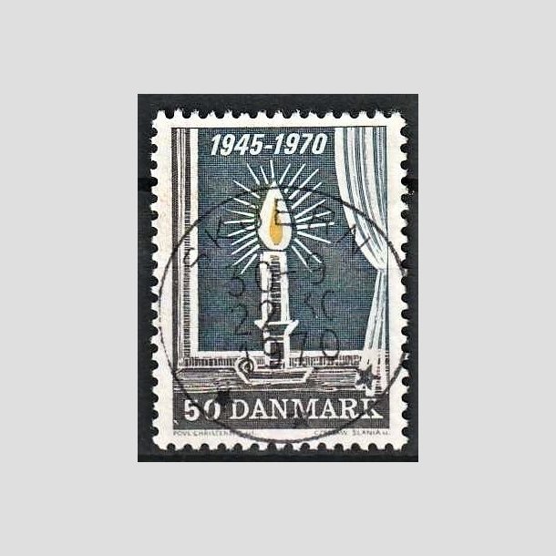 FRIMRKER DANMARK | 1970 - AFA 496 - Danmark besttelses ophr 25 r - 50 re brun/gul/gr - Pragt Stemplet Skjern