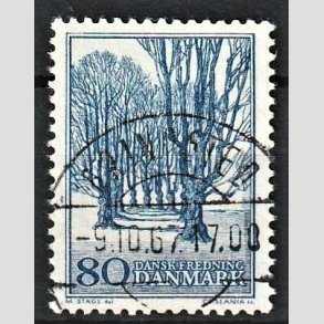 FRIM�RKER DANMARK | 1966 - AFA 446 - Holte All� - 80 �re bl� - Lux Stemplet