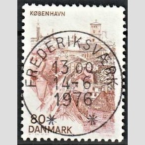 FRIM�RKER DANMARK | 1976 - AFA 614 - K�benhavn - 80 �re brun/brunr�d - Pragt Stemplet Frederiksv�rk
