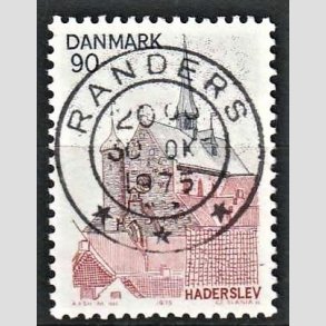 FRIM�RKER DANMARK | 1975 - AFA 598 - S�nderjylland - 90 �re r�d/brun/m�rkbl� - Pragt Stemplet Randers