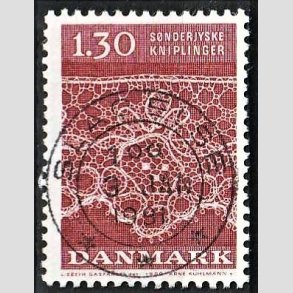 FRIM�RKER DANMARK | 1980 - AFA 712 - S�nderjyske kniplinger - 1,30 Kr. r�d - Pragt Stemplet Slagelse