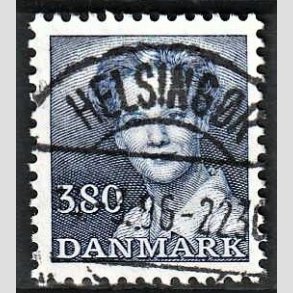 FRIMRKER DANMARK | 1985 - AFA 822 - Dronning Margrethe - 3,80 Kr. bl - Pragt Stemplet Helsingr