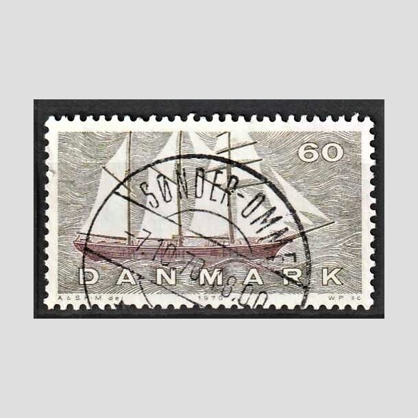 FRIMRKER DANMARK | 1970 - AFA 505 - Dansk Skibsfart - 60 re groliv/rdbrun - Pragt Stemplet 