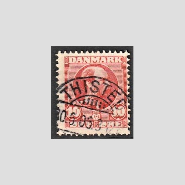 FRIMRKER DANMARK | 1904-05 - AFA 47 - Chr. IX 10 re rd - Lux Stemplet Thisted