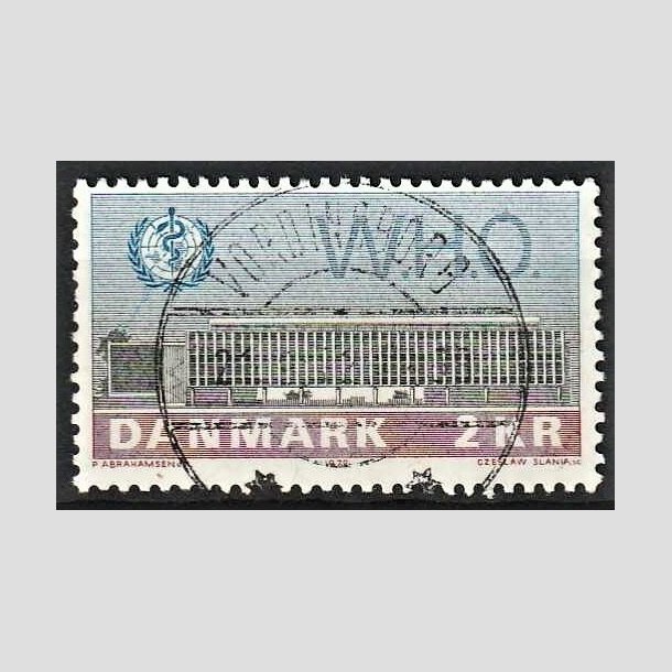 FRIMRKER DANMARK | 1972 - AFA 533 - W.H.O - 2 Kr. bl/rd/grn - Lux Stemplet