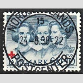 FRIMRKER DANMARK | 1964 - AFA 425F - Dansk Rde Kors - 60 + 10 re bl/rd - Pragt Stemplet 