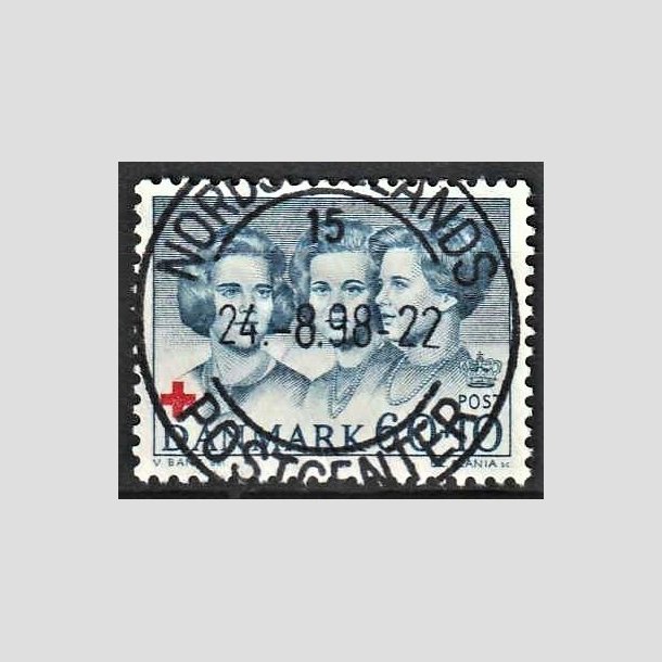 FRIMRKER DANMARK | 1964 - AFA 425F - Dansk Rde Kors - 60 + 10 re bl/rd - Pragt Stemplet 