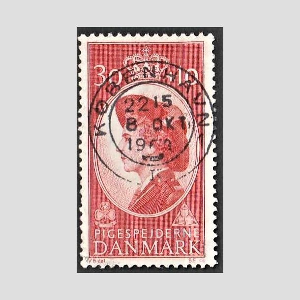 FRIMRKER DANMARK | 1960 - AFA 390 - Dronning Ingrid - 30 + 10 re rd - Pragt Stemplet 