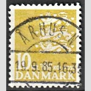 FRIMRKER DANMARK | 1976 - AFA 622 - Rigsvben 10 Kr. gul - Pragt Stemplet rhus N
