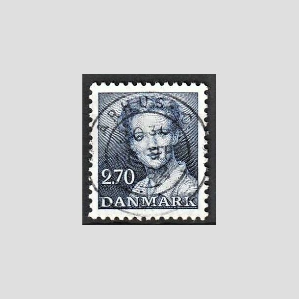 FRIMRKER DANMARK | 1982 - AFA 752 - Dronning Margrethe - 2,70 Kr. bl - Pragt Stemplet 