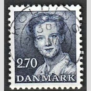 FRIMRKER DANMARK | 1982 - AFA 752 - Dronning Margrethe - 2,70 Kr. bl - Pragt Stemplet Kolding