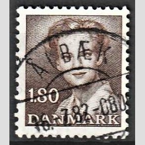 FRIMRKER DANMARK | 1982 - AFA 750 - Dronning Margrethe - 1,80 Kr. brun - Pragt Stemplet lbk