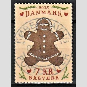 FRIM�RKER DANMARK | 2015 - AFA 1836 - Bagv�rk - 7,00 Kr. kagekone - Pragt Stemplet