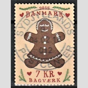 FRIM�RKER DANMARK | 2015 - AFA 1836 - Bagv�rk - 7,00 Kr. kagekone - Pragt Stemplet