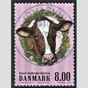 FRIM�RKER DANMARK | 2016 - AFA 1848 - G�rdens dyr - 8,00 Kr. ko - Pragt Stemplet