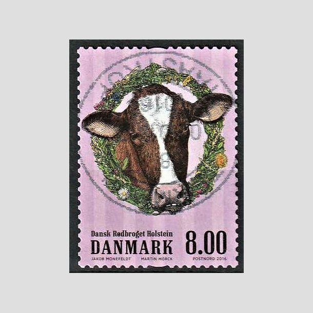 FRIMRKER DANMARK | 2016 - AFA 1848 - Grdens dyr - 8,00 Kr. ko - Pragt Stemplet