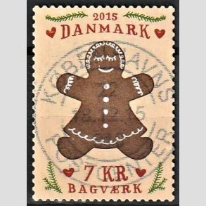 FRIM�RKER DANMARK | 2015 - AFA 1836 - Bagv�rk - 7,00 Kr. kagekone - Pragt Stemplet