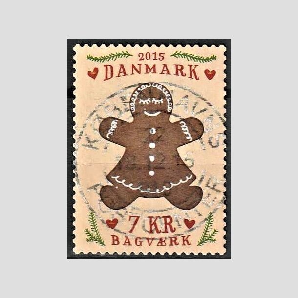 FRIMRKER DANMARK | 2015 - AFA 1836 - Bagvrk - 7,00 Kr. kagekone - Pragt Stemplet