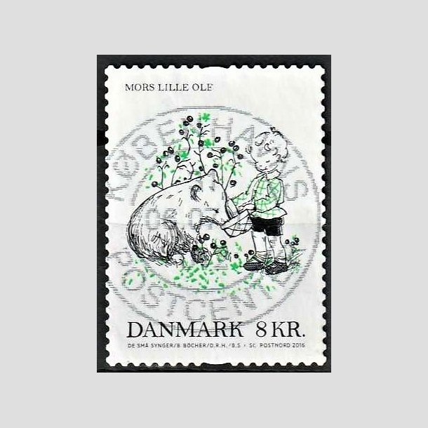 FRIMRKER DANMARK | 2016 - AFA 1865 - Brnesange - 8,00 Kr. flerfarvet - Pragt Stemplet