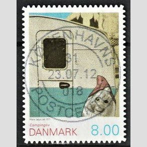 FRIM�RKER DANMARK | 2011 - AFA 1653Ea - Campingliv - 8,00 Kr. flerfarvet - Lux Stemplet