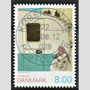 FRIM�RKER DANMARK | 2011 - AFA 1653Ea - Campingliv - 8,00 Kr. flerfarvet - Lux Stemplet