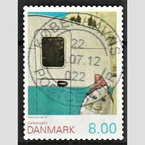FRIMRKER DANMARK | 2011 - AFA 1653E - Campingliv - 8,00 Kr. flerfarvet - Lux Stemplet