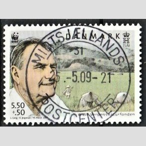 FRIMRKER DANMARK | 2009 - AFA 1570 - WWF - 5,50 + 0,50 Kr. flerfarvet - Pragt Stemplet