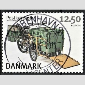 FRIM�RKER DANMARK | 2013 - AFA 1741 - Postk�ret�jer - 12,50 Kr. flerfarvet - Pragt Stemplet