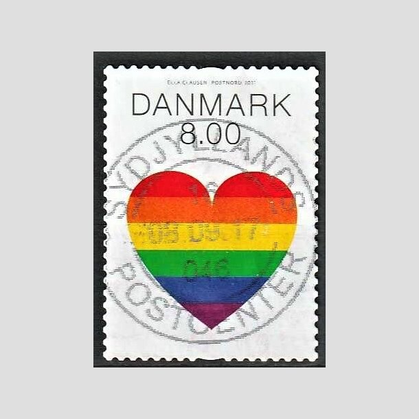 FRIMRKER DANMARK | 2017 - AFA 1900 - Pride. - 8,00 kr. flerfarvet p klip - Pragt Stemplet 