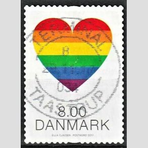 FRIM�RKER DANMARK | 2017 - AFA 1899 - Pride. - 8,00 kr. flerfarvet - Pragt Stemplet 