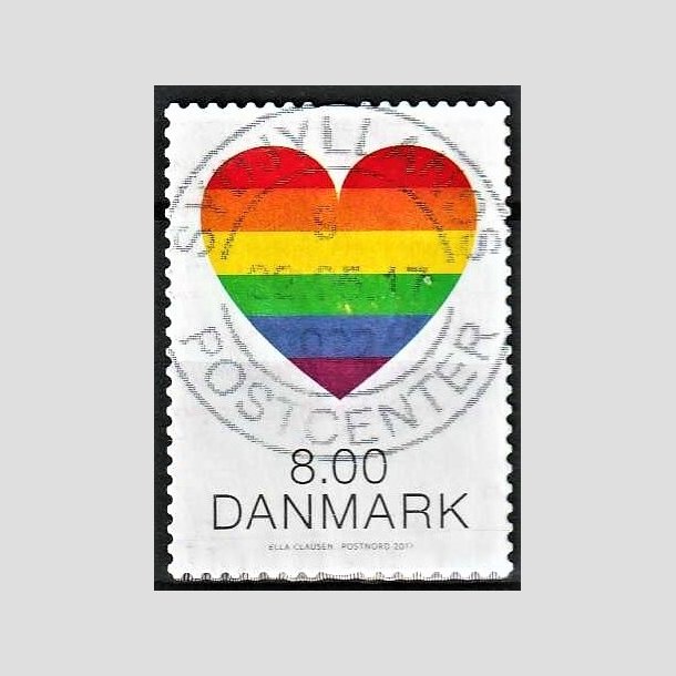 FRIMRKER DANMARK | 2017 - AFA 1899 - Pride. - 8,00 kr. flerfarvet - Pragt Stemplet 