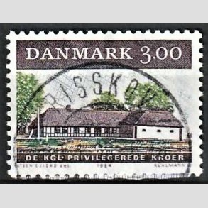 FRIM�RKER DANMARK | 1984 - AFA 807 - �ldre dansk kro - 3,00 Kr. flerfarvet - Lux Stemplet Risskov