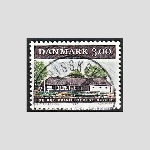 FRIMRKER DANMARK | 1984 - AFA 807 - ldre dansk kro - 3,00 Kr. flerfarvet - Lux Stemplet Risskov