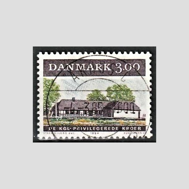 FRIMRKER DANMARK | 1984 - AFA 807 - ldre dansk kro - 3,00 Kr. flerfarvet - Lux Stemplet rhus C