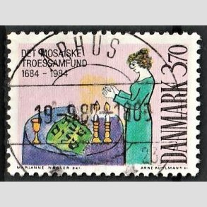 FRIM�RKER DANMARK | 1984 - AFA 815 - Ludvig Holberg - 3,70 Kr. flerfarvet - Pragt Stemplet �rhus C