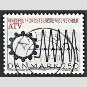 FRIMRKER DANMARK | 1987 - AFA 884 - Tekniske akademi 50 r - 2,50 Kr. sort/rd - Pragt Stemplet