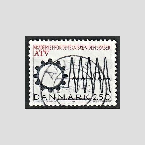 FRIMRKER DANMARK | 1987 - AFA 884 - Tekniske akademi 50 r - 2,50 Kr. sort/rd - Pragt Stemplet