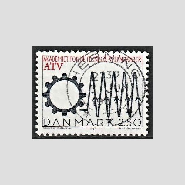 FRIMRKER DANMARK | 1987 - AFA 884 - Tekniske akademi 50 r - 2,50 Kr. sort/rd - Pragt Stemplet Herning