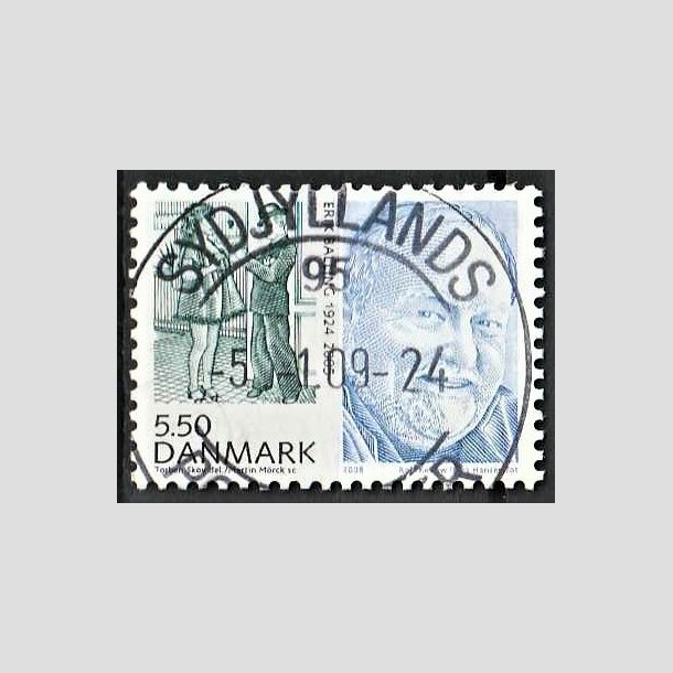 FRIMRKER DANMARK | 2008 - AFA 1551 - Store danskere 2. - 5,50 Kr. Erik Balling - Pragt Stemplet