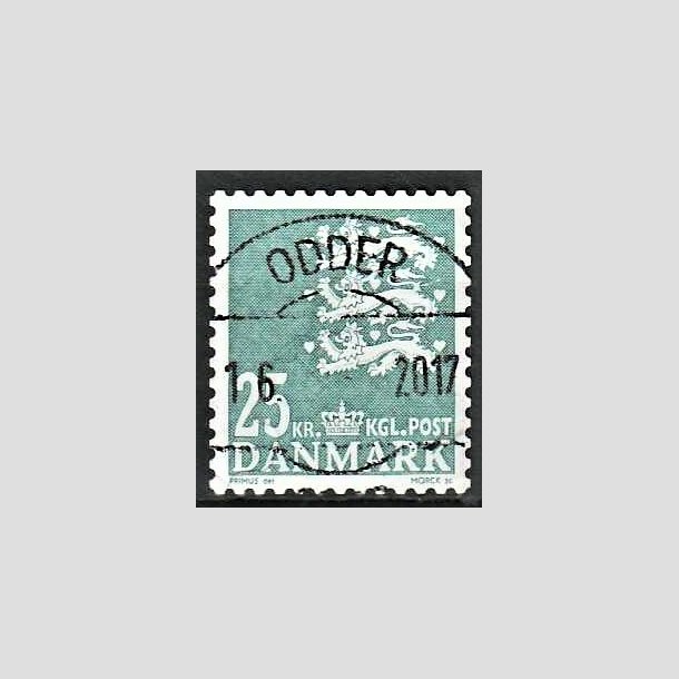 FRIMRKER DANMARK | 2010 - AFA 402E - Lille Rigsvben - 25,00 Kr. mrkegrn - Pragt Stemplet