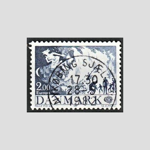 FRIMRKER DANMARK | 1981 - AFA 728 - Folklore - 2,00 Kr. bl - Pragt Stemplet