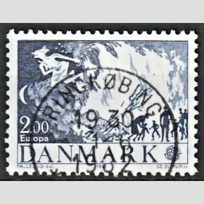 FRIM�RKER DANMARK | 1981 - AFA 728 - Folklore - 2,00 Kr. bl� - Pragt Stemplet