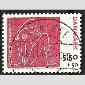 FRIMRKER DANMARK | 2008 - AFA 1529 - Krftens Bekmpelse - 5,50 + 0,50 Kr. flerfarvet - Lux Stemplet Vanlse