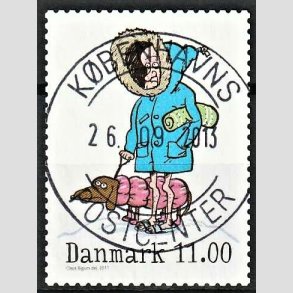 FRIM�RKER DANMARK | 2011 - AFA 1684 - Vintereventyr - 11,00 Kr. flerfarvet - Pragt Stemplet K�benhavn K