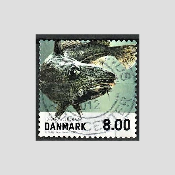 FRIMRKER DANMARK | 2013 - AFA 1727 - Fisk - 8,00 Kr. torsk - Pragt Stemplet