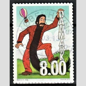 FRIM�RKER DANMARK | 2013 - AFA 1736 - B�rne-TV - 8,00 Kr. flerfarvet - Pragt Stemplet