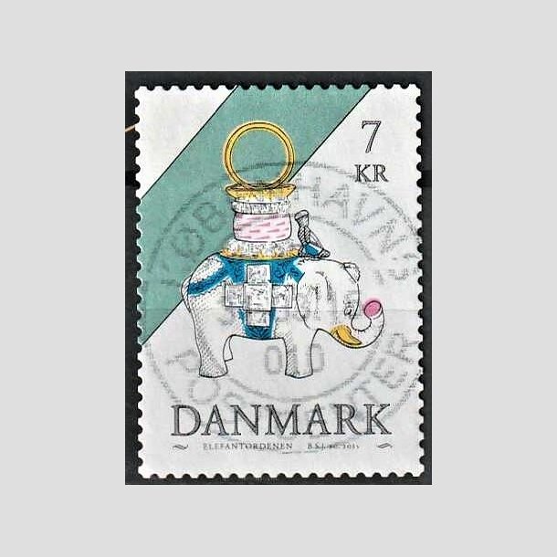 FRIMRKER DANMARK | 2015 - AFA 1812 - Danske ordener - 7,00 Kr. flerfarvet - Pragt Stemplet