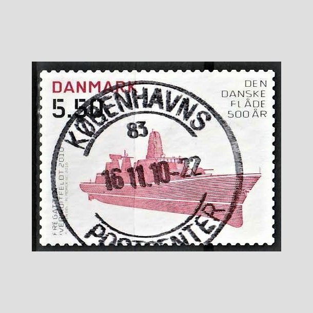 FRIMRKER DANMARK | 2010 - AFA 1620E - Den Danske flde 500 r - 5,50 Kr. Iver Huitfeldt - Pragt Stemplet