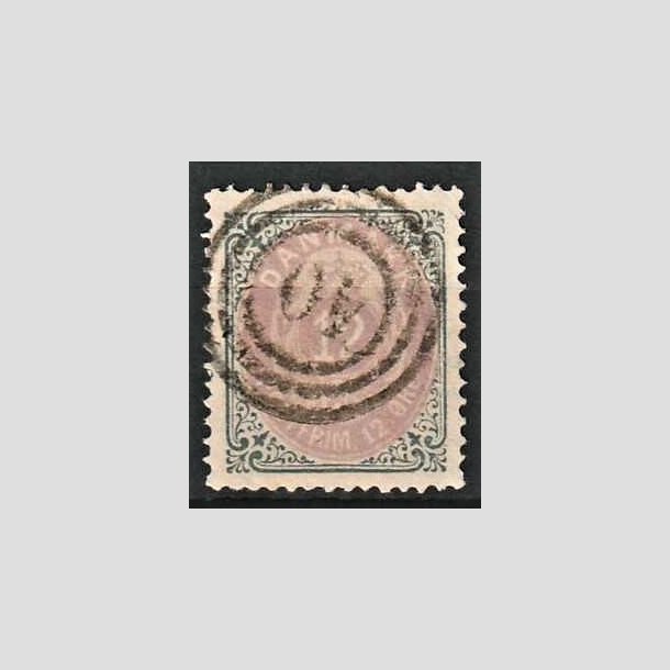 FRIMRKER DANMARK | 1875 - AFA 26y - 12 re gr/violet - Stemplet